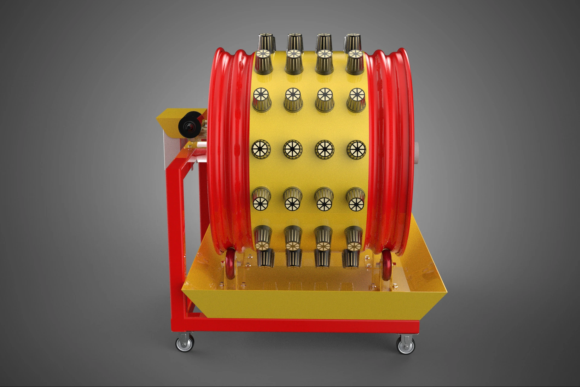 STEEL DRUM ROTARY HYDROPONIC SPIN GARDEN PLANT FARM SYSTEM WHEEL 3D Model .c4d .max .obj .3ds .fbx .stl .blend 