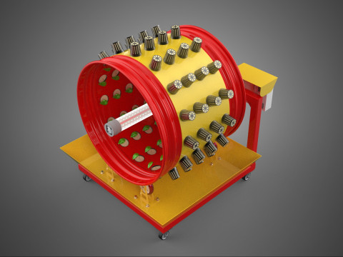 STEEL DRUM ROTARY HYDROPONIC SPIN GARDEN PLANT FARM SYSTEM WHEEL 3Dモデル