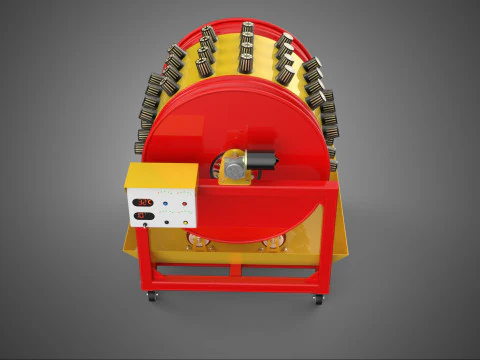 STEEL DRUM ROTARY HYDROPONIC SPIN GARDEN PLANT FARM SYSTEM WHEEL 3D Model