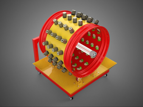 STEEL DRUM ROTARY HYDROPONIC SPIN GARDEN PLANT FARM SYSTEM WHEEL 3Dモデル