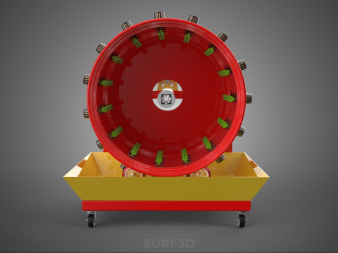 STEEL DRUM ROTARY HYDROPONIC SPIN GARDEN PLANT FARM SYSTEM WHEEL 3Dモデル
