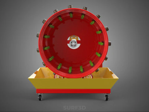 STEEL DRUM ROTARY HYDROPONIC SPIN GARDEN PLANT FARM SYSTEM WHEEL 3D Model