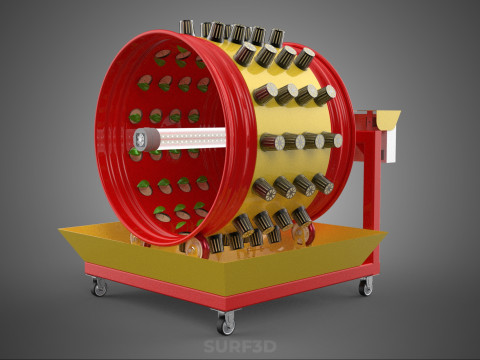STEEL DRUM ROTARY HYDROPONIC SPIN GARDEN PLANT FARM SYSTEM WHEEL 3Dモデル