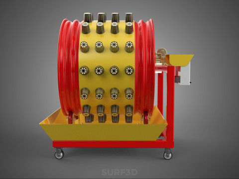 STEEL DRUM ROTARY HYDROPONIC SPIN GARDEN PLANT FARM SYSTEM WHEEL 3Dモデル