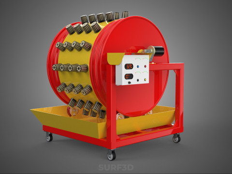 STEEL DRUM ROTARY HYDROPONIC SPIN GARDEN PLANT FARM SYSTEM WHEEL 3Dモデル