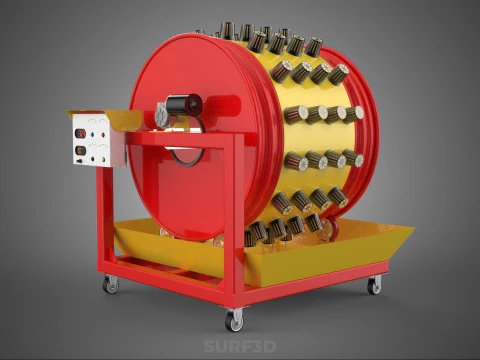 STEEL DRUM ROTARY HYDROPONIC SPIN GARDEN PLANT FARM SYSTEM WHEEL 3D Model