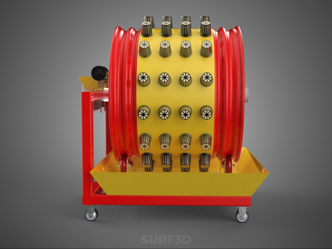 STEEL DRUM ROTARY HYDROPONIC SPIN GARDEN PLANT FARM SYSTEM WHEEL 3Dモデル