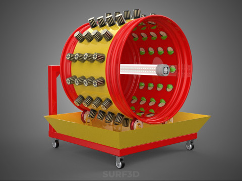 STEEL DRUM ROTARY HYDROPONIC SPIN GARDEN PLANT FARM SYSTEM WHEEL 3Dモデル