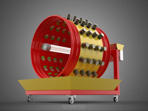 STEEL DRUM ROTARY HYDROPONIC SPIN GARDEN PLANT FARM SYSTEM WHEEL 3D Model