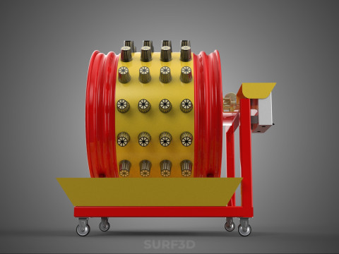 STEEL DRUM ROTARY HYDROPONIC SPIN GARDEN PLANT FARM SYSTEM WHEEL 3Dモデル