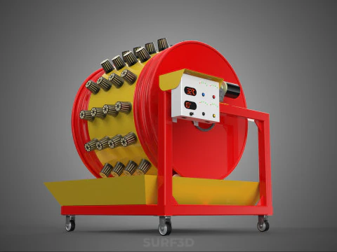 STEEL DRUM ROTARY HYDROPONIC SPIN GARDEN PLANT FARM SYSTEM WHEEL 3D Model