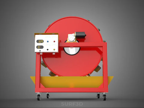 STEEL DRUM ROTARY HYDROPONIC SPIN GARDEN PLANT FARM SYSTEM WHEEL 3D Model