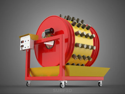 STEEL DRUM ROTARY HYDROPONIC SPIN GARDEN PLANT FARM SYSTEM WHEEL 3D Model