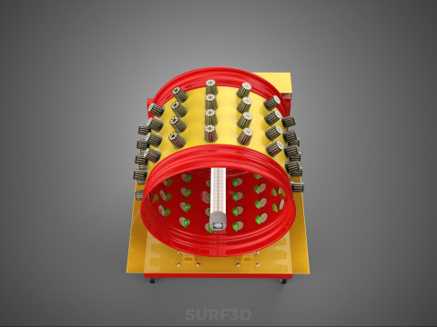 STEEL DRUM ROTARY HYDROPONIC SPIN GARDEN PLANT FARM SYSTEM WHEEL 3Dモデル