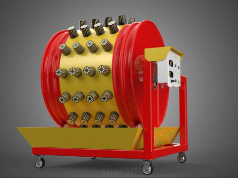 STEEL DRUM ROTARY HYDROPONIC SPIN GARDEN PLANT FARM SYSTEM WHEEL 3D Model