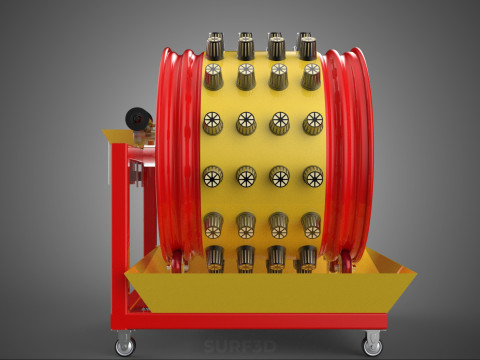 STEEL DRUM ROTARY HYDROPONIC SPIN GARDEN PLANT FARM SYSTEM WHEEL 3Dモデル