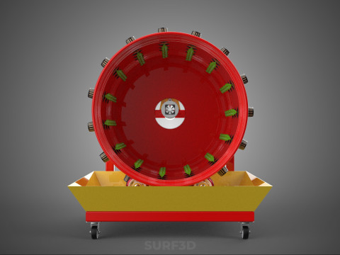 STEEL DRUM ROTARY HYDROPONIC SPIN GARDEN PLANT FARM SYSTEM WHEEL 3Dモデル
