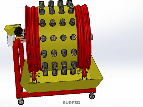 STEEL DRUM ROTARY HYDROPONIC SPIN GARDEN PLANT FARM SYSTEM WHEEL 3Dモデル