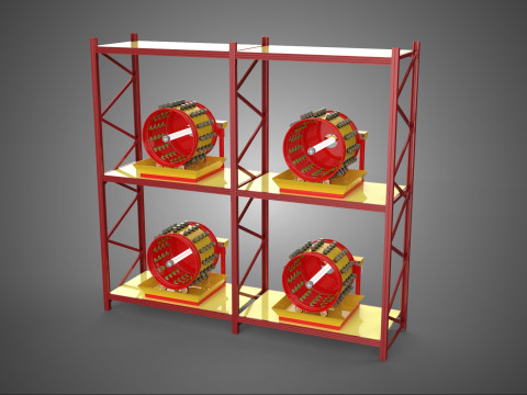 TRAY ROW ARRAY SHELF RACK ROTARY HYDROPONIC PLANT GARDEN INDOOR 3D Модель
