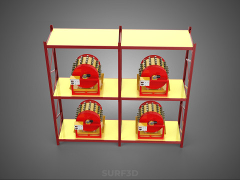 TRAY ROW ARRAY SHELF RACK ROTARY HYDROPONIC PLANT GARDEN INDOOR Modello 3D