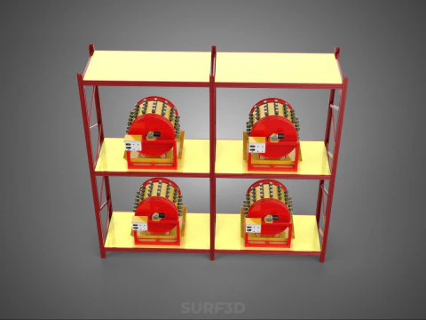 TRAY ROW ARRAY SHELF RACK ROTARY HYDROPONIC PLANT GARDEN INDOOR 3D Model