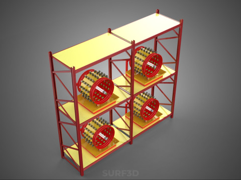 TRAY ROW ARRAY SHELF RACK ROTARY HYDROPONIC PLANT GARDEN INDOOR Modello 3D