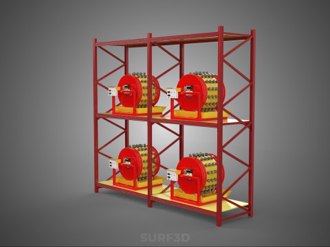 TRAY ROW ARRAY SHELF RACK ROTARY HYDROPONIC PLANT GARDEN INDOOR Modello 3D