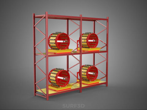 TRAY ROW ARRAY SHELF RACK ROTARY HYDROPONIC PLANT GARDEN INDOOR Modello 3D