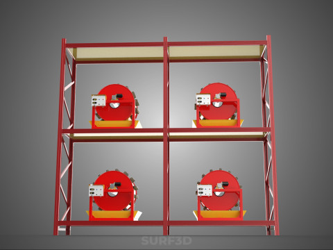 TRAY ROW ARRAY SHELF RACK ROTARY HYDROPONIC PLANT GARDEN INDOOR Modello 3D