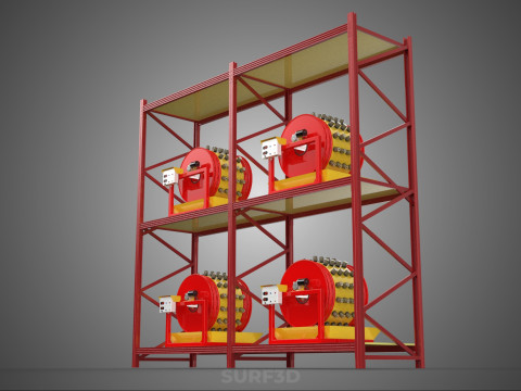 TRAY ROW ARRAY SHELF RACK ROTARY HYDROPONIC PLANT GARDEN INDOOR Modello 3D