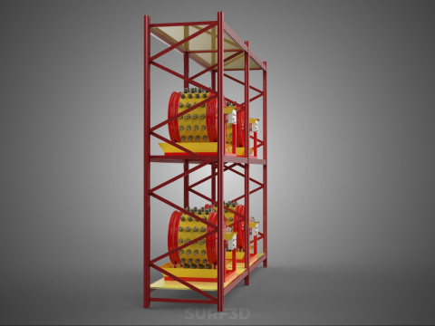 TRAY ROW ARRAY SHELF RACK ROTARY HYDROPONIC PLANT GARDEN INDOOR Modello 3D
