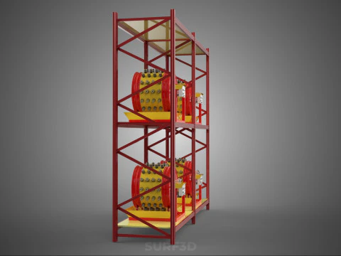 TRAY ROW ARRAY SHELF RACK ROTARY HYDROPONIC PLANT GARDEN INDOOR 3D Model