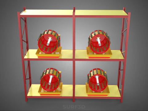 TRAY ROW ARRAY SHELF RACK ROTARY HYDROPONIC PLANT GARDEN INDOOR 3D Model