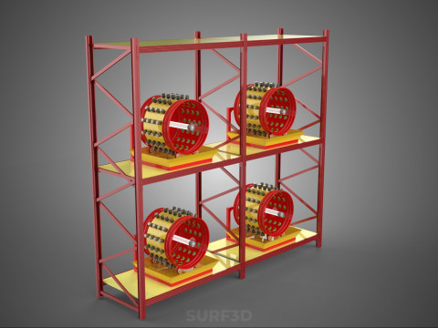 TRAY ROW ARRAY SHELF RACK ROTARY HYDROPONIC PLANT GARDEN INDOOR Modello 3D