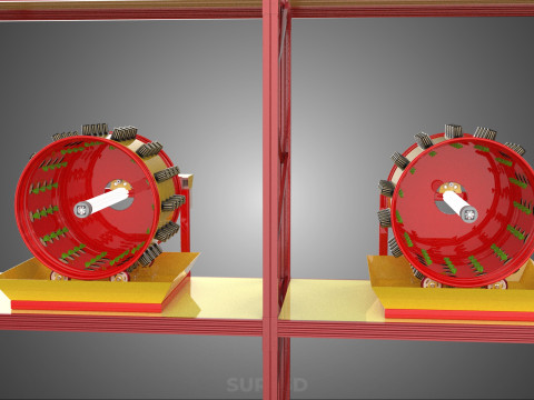 TRAY ROW ARRAY SHELF RACK ROTARY HYDROPONIC PLANT GARDEN INDOOR Modello 3D