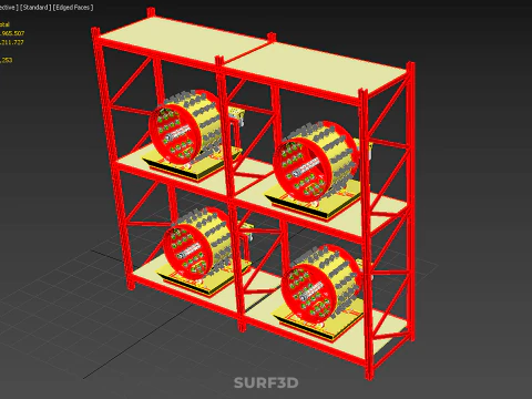 TRAY ROW ARRAY SHELF RACK ROTARY HYDROPONIC PLANT GARDEN INDOOR 3D Model