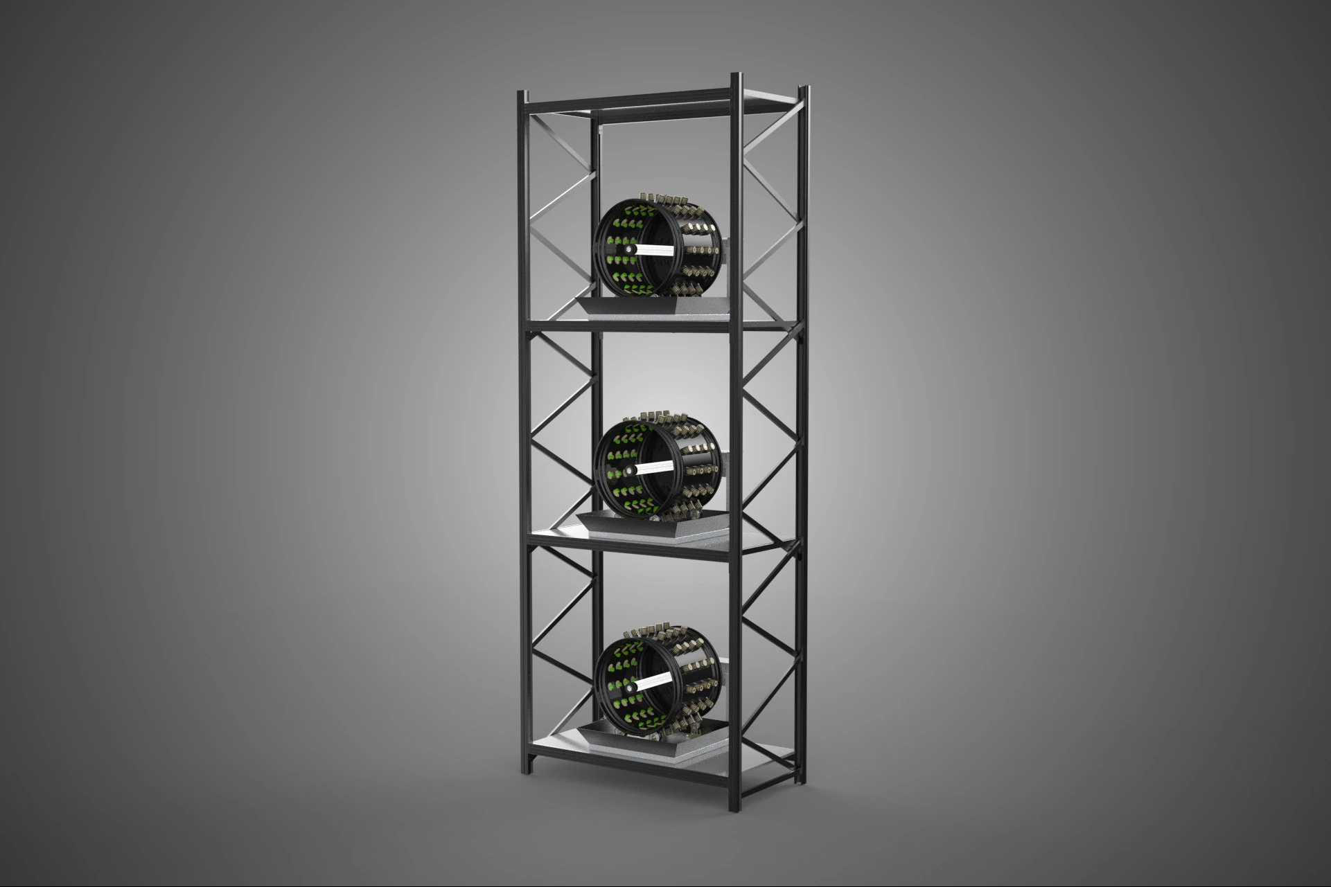 VERTICAL STACK GARDEN TOWER FRAME ROTARY HYDROPONIC PLANT FARM 3D Model .c4d .max .obj .3ds .fbx .stl .blend 