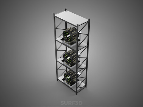 VERTICAL STACK GARDEN TOWER FRAME ROTARY HYDROPONIC PLANT FARM 3D 모델