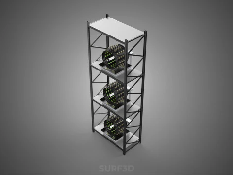VERTICAL STACK GARDEN TOWER FRAME ROTARY HYDROPONIC PLANT FARM 3D Model