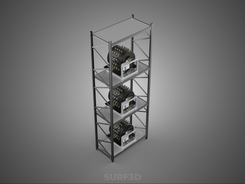 VERTICAL STACK GARDEN TOWER FRAME ROTARY HYDROPONIC PLANT FARM 3D 모델