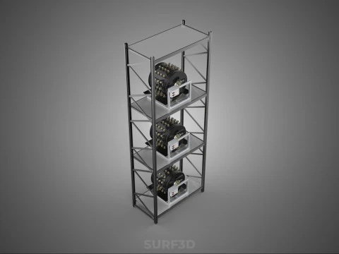 VERTICAL STACK GARDEN TOWER FRAME ROTARY HYDROPONIC PLANT FARM 3D Model