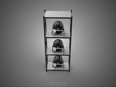 VERTICAL STACK GARDEN TOWER FRAME ROTARY HYDROPONIC PLANT FARM 3D Model