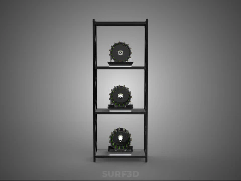 VERTICAL STACK GARDEN TOWER FRAME ROTARY HYDROPONIC PLANT FARM 3D Model