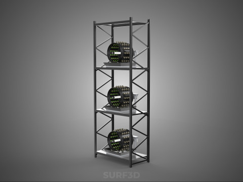 VERTICAL STACK GARDEN TOWER FRAME ROTARY HYDROPONIC PLANT FARM 3D 모델