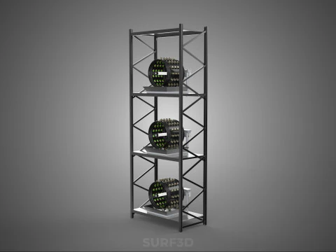 VERTICAL STACK GARDEN TOWER FRAME ROTARY HYDROPONIC PLANT FARM 3D Model