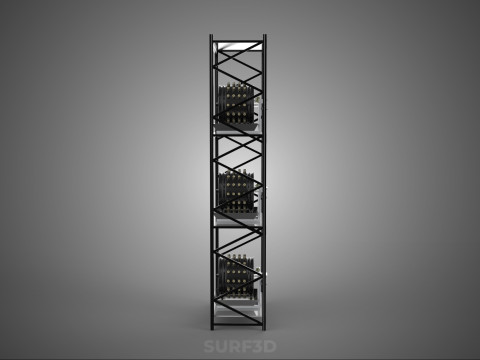 VERTICAL STACK GARDEN TOWER FRAME ROTARY HYDROPONIC PLANT FARM 3D 모델