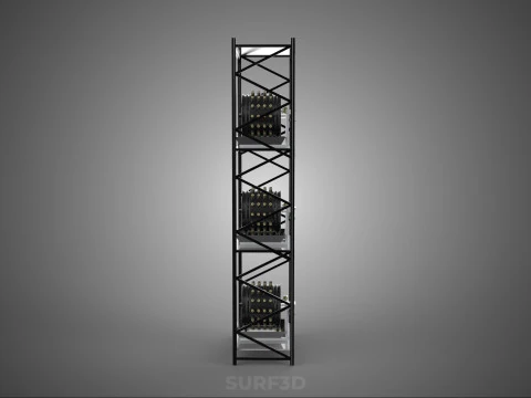 VERTICAL STACK GARDEN TOWER FRAME ROTARY HYDROPONIC PLANT FARM 3D Model