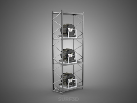 VERTICAL STACK GARDEN TOWER FRAME ROTARY HYDROPONIC PLANT FARM 3D 모델