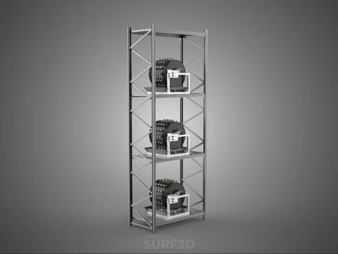 VERTICAL STACK GARDEN TOWER FRAME ROTARY HYDROPONIC PLANT FARM 3D Model