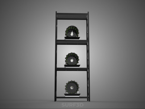 VERTICAL STACK GARDEN TOWER FRAME ROTARY HYDROPONIC PLANT FARM 3D 모델